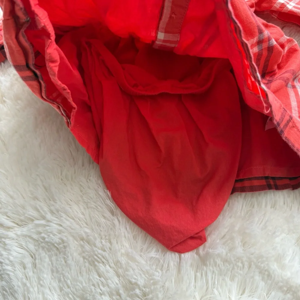 Old Navy Red Tartan Dress and Cat & Jack Red Plaid Dress